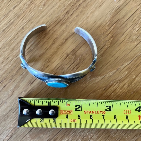 Vintage Navajo Sterling Silver Turquoise Bracelet Cuff Martha Cayatineto #2 - Picture 12 of 12